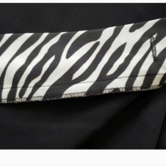 Y2K Zebra Colorblock White Sleeveless Dress 14 Y2K Black - Picture 7 of 9